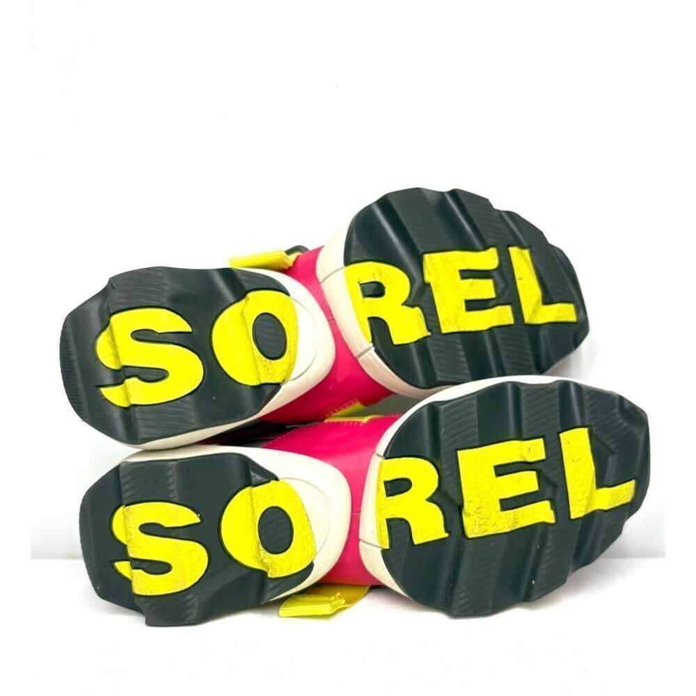 Sorel Kinetic Impact Leather Sling Sandal Sport Women Pink Yellow Ajustable 8 - Picture 6 of 7